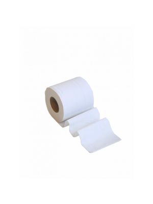 Rouleau de papier toilette blanc